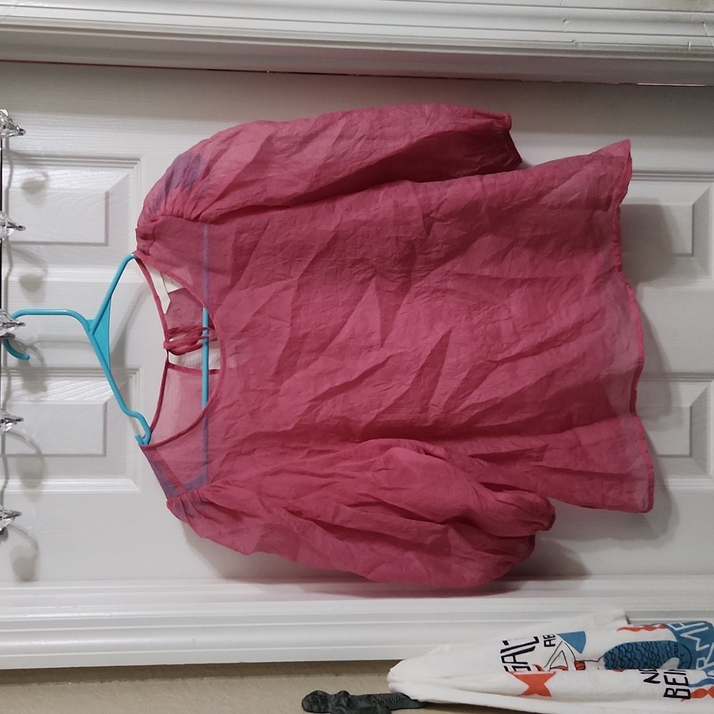 H&M silky pink top